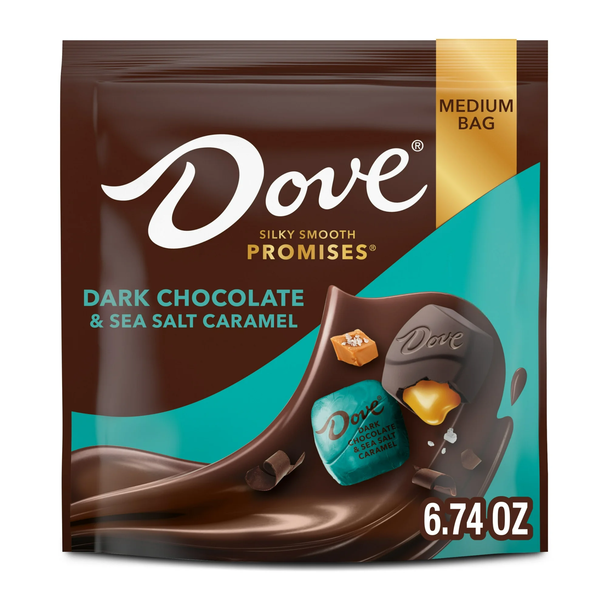 Dove Promises Dark Chocolate & Sea Salt Caramel Mother's Day Candy Gift - 6.74 Oz Bag
